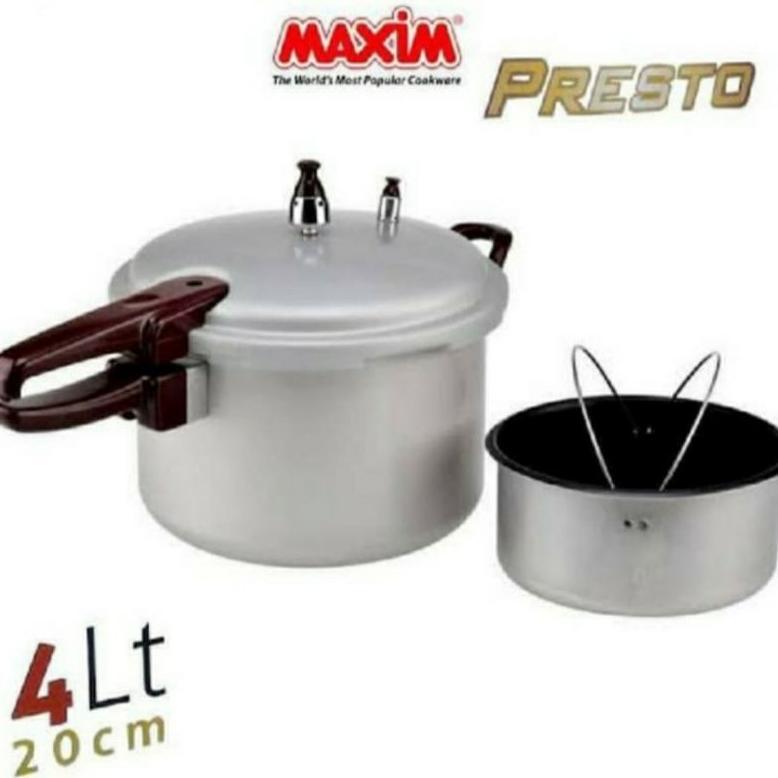 Presto Maxim 4 Liter 20Cm Maxim Pressure Cooker 4 Liter Panci Presto Maxim Alumunium Maxim Presto 4L