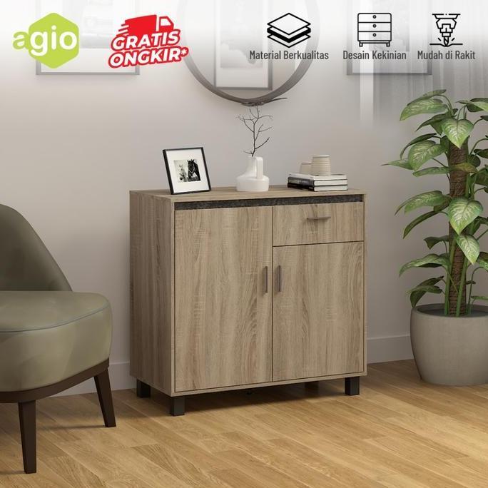 HOT DEAL - Oggi - Bufet TV Estetik / Buffet Ruang Tamu Mini / Credenza Kabinet Sideboard / Bupet Rak