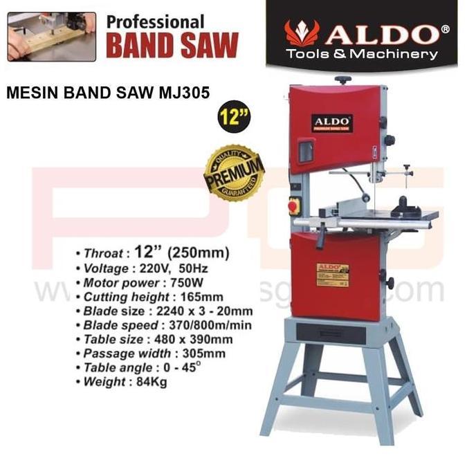 Terlaris Mesin Gergaji Potong Ukir 12Inch Aldo Mj305 Bandsaw Band Saw 12 Inch