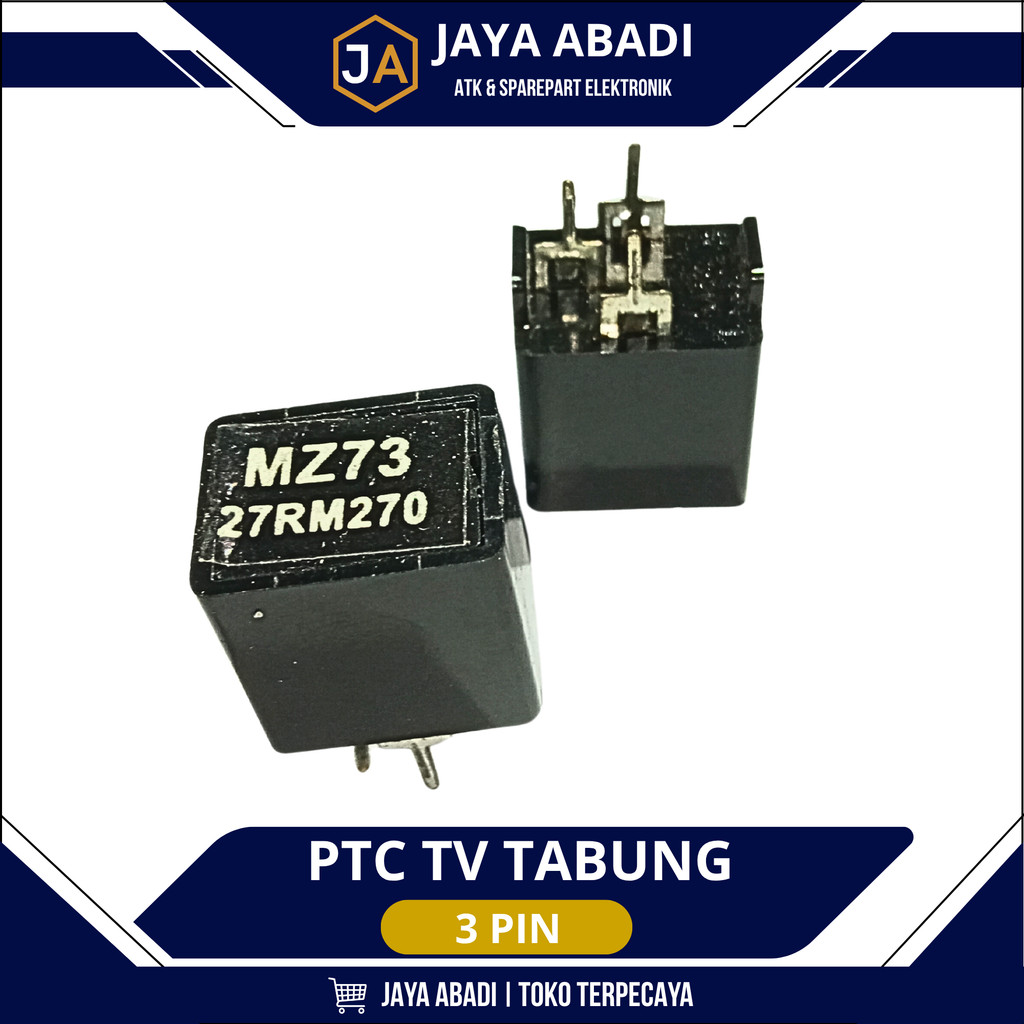 PTC Relay TV Tabung 3 Pin 3 Kaki
