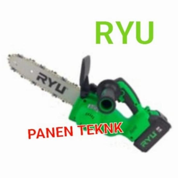Terlaris Cordless Chain Saw Ryu Rcch 10 Mesin Gergaji Baterai Potong Pohon