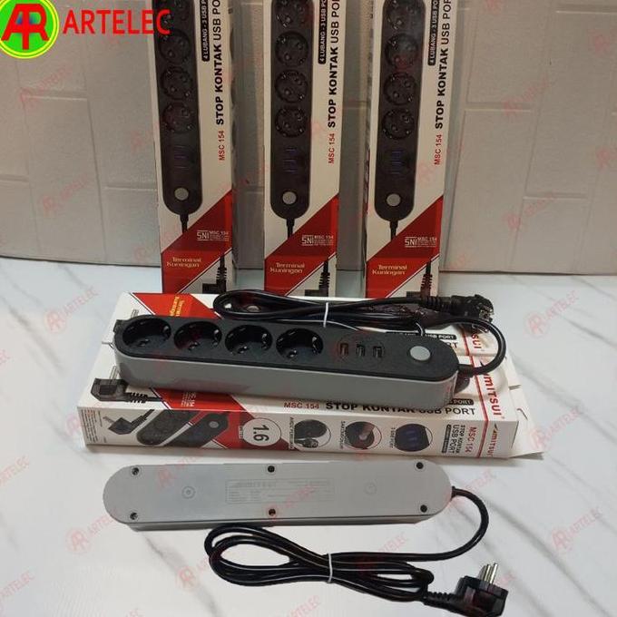 Promo Colokan Listrik Mitsui Msc-154-Usb | Cok Sambung | Kabel Extension Cod