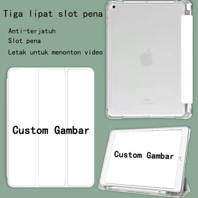 Custom GambarDesain Pribadi Pilihan Gambar Case ipad Gen 10 Case With Slot Pena for iPad Air7 Air 6 