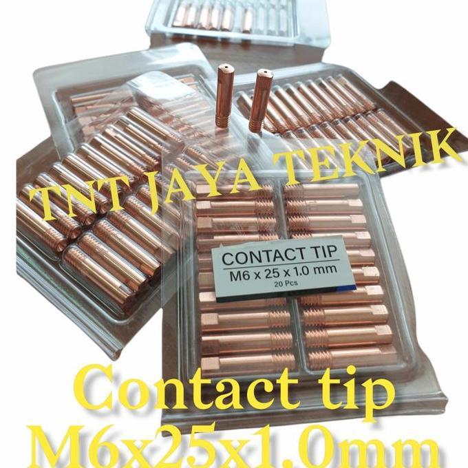 Promo Contact Tip M6 X25X 1Mm / Spuyer Las Mig M6X25X1Mm / Kontak Tip Cod