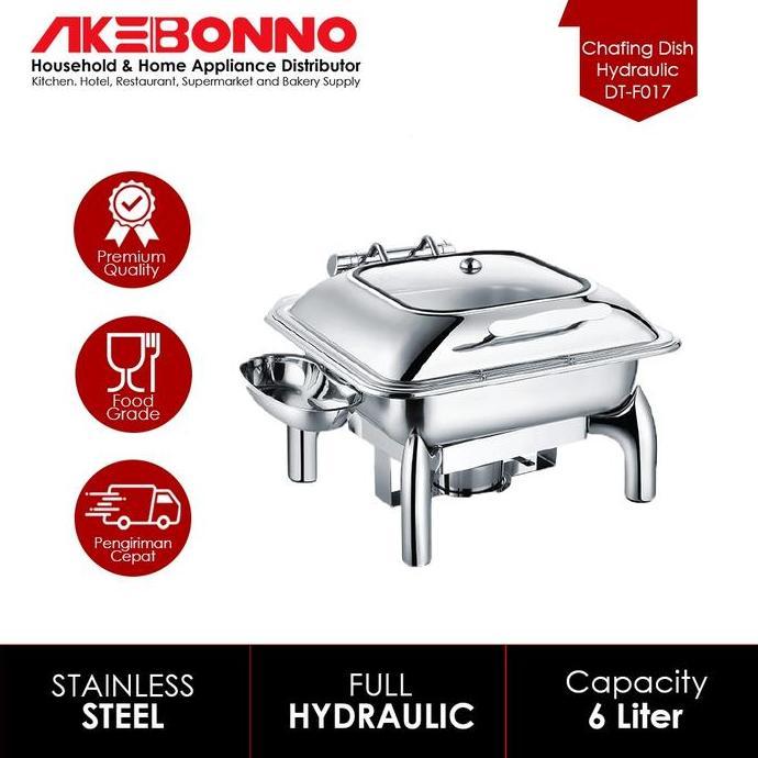 AKEBONNO - Chafing Dish/Wadah/Tempat Prasmanan Penghangat Makanan Jumbo Multifungsi Stainless Steel
