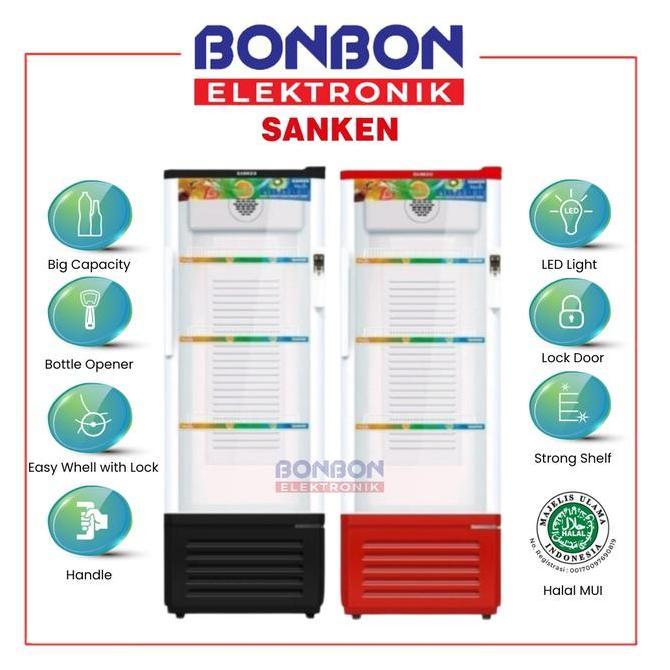 Sanken Showcase Display Cooler 180L SRS-189BK/189MR / SRS 189 BK MR