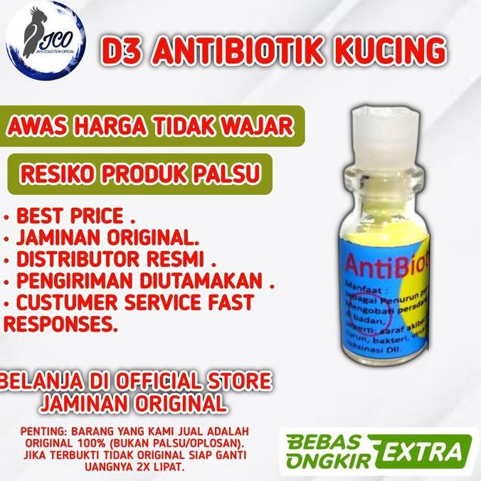 Obat Kucing D3 Antibiotik Kucing Demam Lumpuh Radang