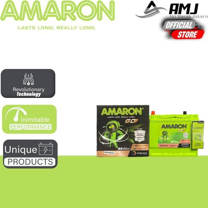 (Good) Amaron GO Aki Mobil Wuling Alvez 55D23L - 60Ah Aki Kering