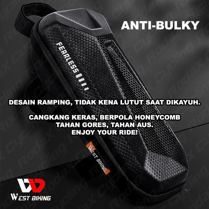 Eva+ 100% Hard Shell Top Tube Frame Bag 1,5 L By West Biking Tas Sepeda Import Tas Sepeda Frame Tas 