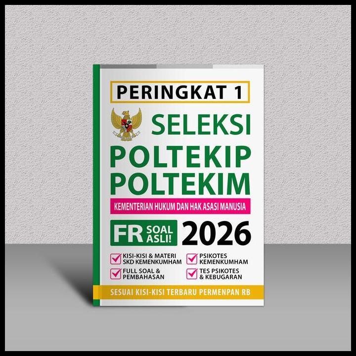 Buku Seleksi Poltekip Poltekim 2026 - Buku Kedinasan 2026 - Soal Ujian Poltekip Poltekim Kemenkumham