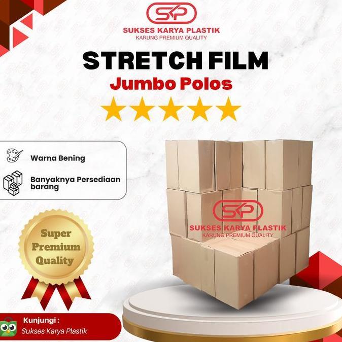 haryanticuan- STRETCH FILM JUMBO POLOS KARDUS SHEET FILM JUMBO POLOS PLASTIK WRAPPING Diskon
