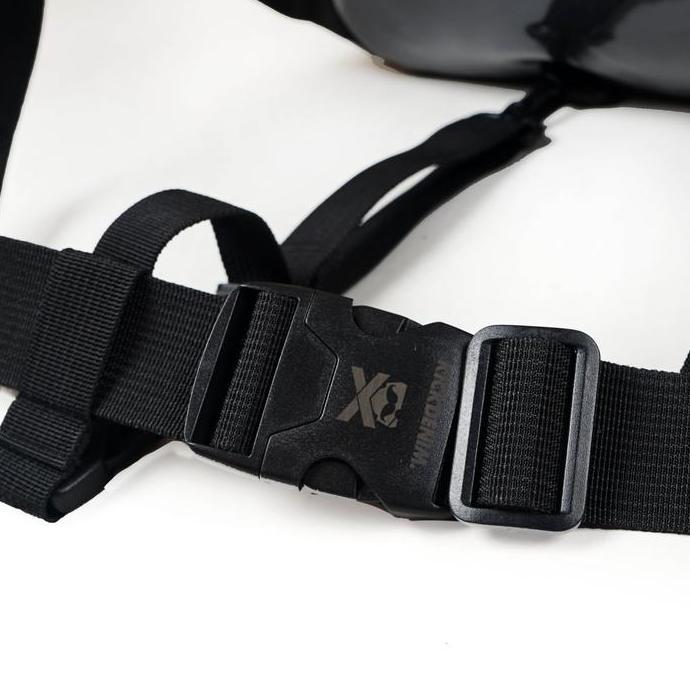 Kick Denim - Waist Bag Tas Pinggang Hitam Pria Variasi Merah with Adjuster - WB ExLine