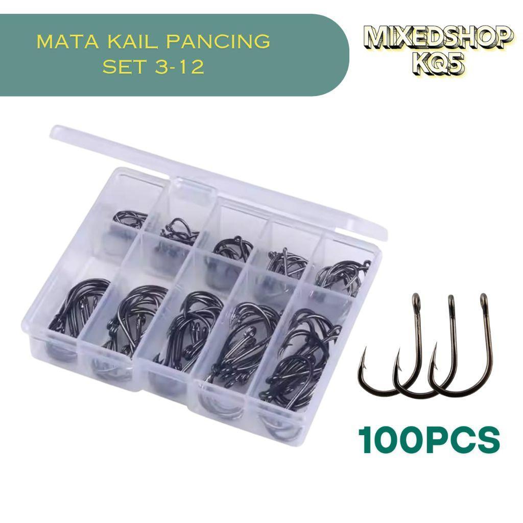Mata Kail Pancing Set 3-12 || Kail Pancing Set 100Pcs / 70 Pcs || Kail Pancing