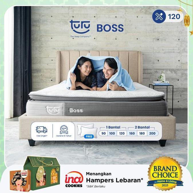 Kasur Pocket Spring Bed TURU BOSS ukuran 120x200 (Double) FREE BANTAL