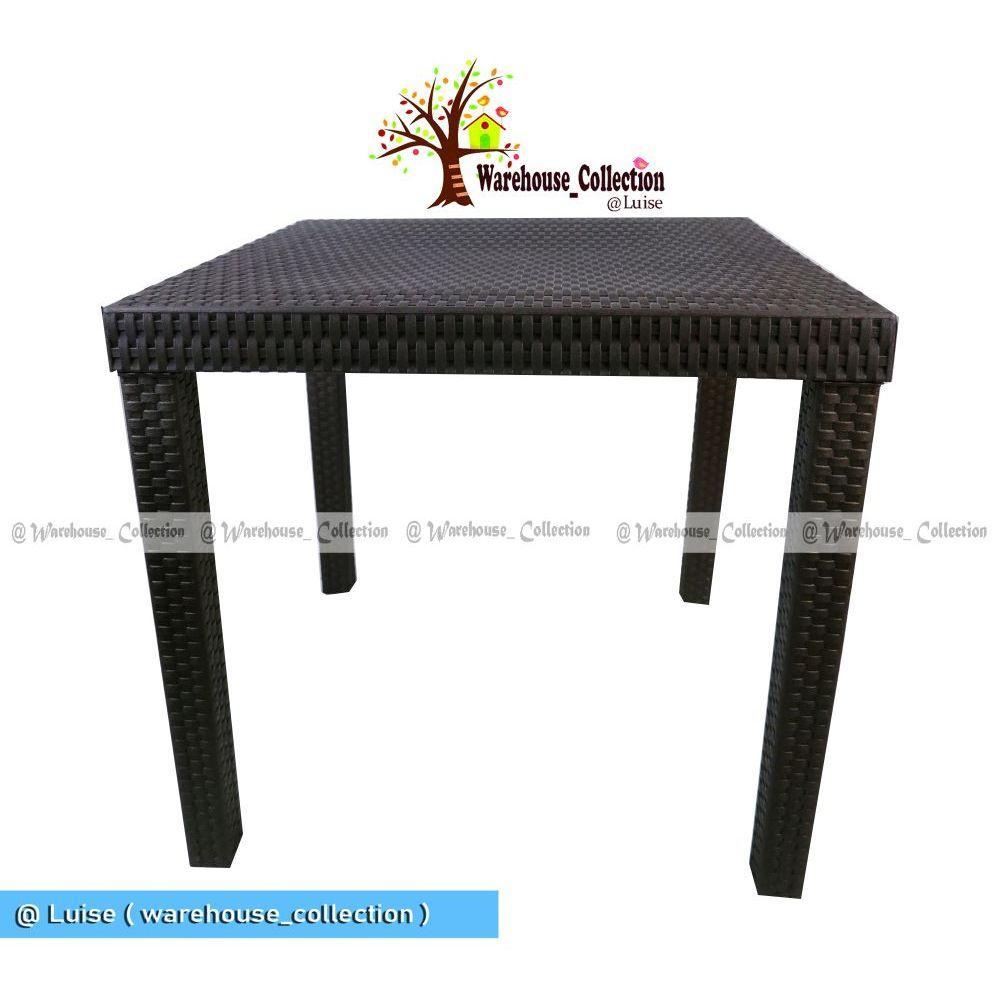Meja Plastik Motif Rotan / Meja Murah / Meja Rotan Plastik / Mr 01 Wapolin