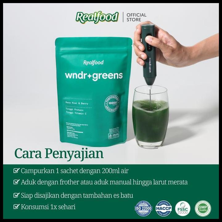Realfood Wndrgreens | Super Green Super Collagen Drink | Collagen 10000Mg | Bird'S Nest | Astaxanthi