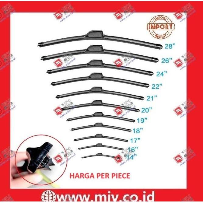 Soft Wiper Frameless Wiper Dengan Double Blade Karet