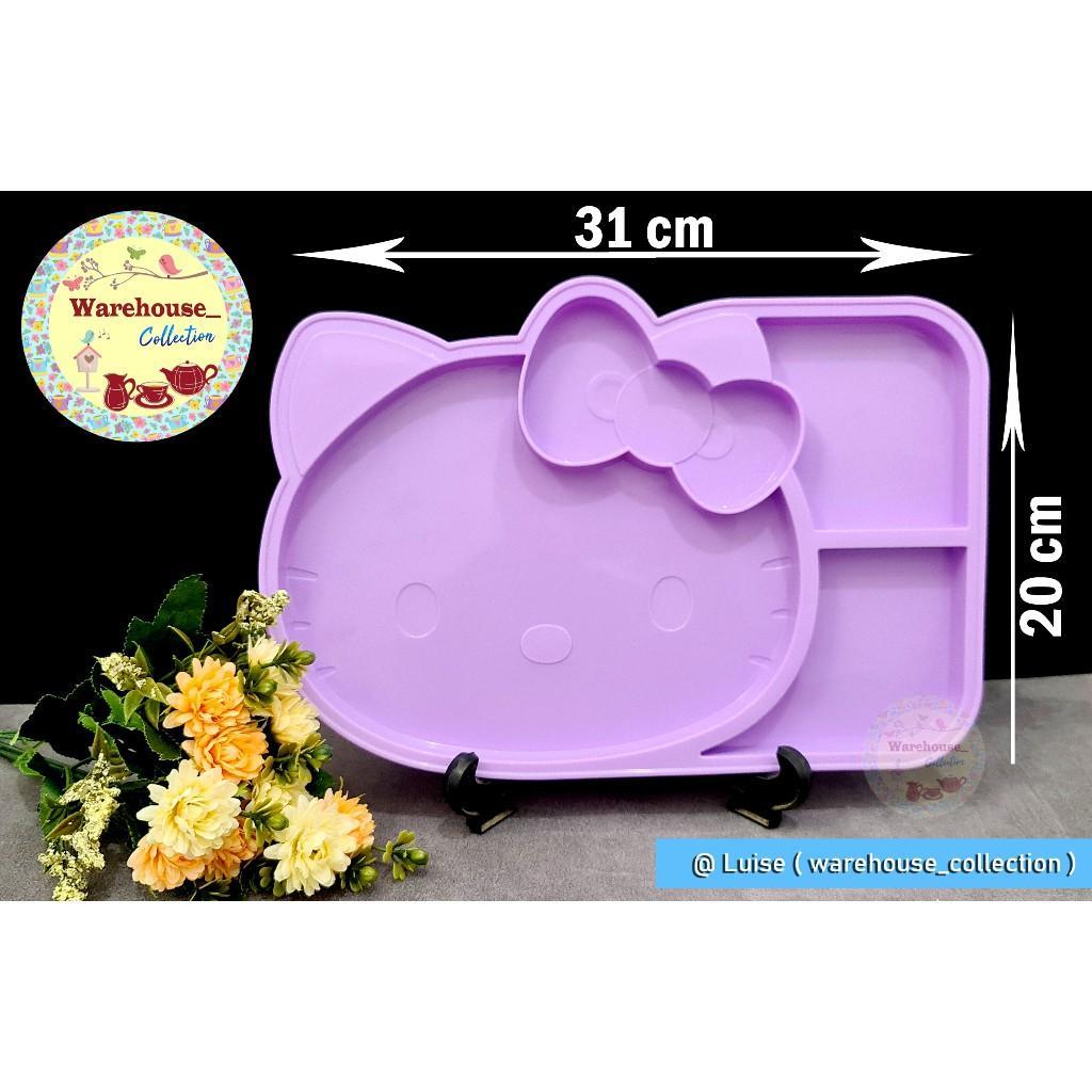 Piring Plastik Baby Segi Dessert Plate 12" Inch  Hello Kitty / Piring Hello Kitty Technoplast