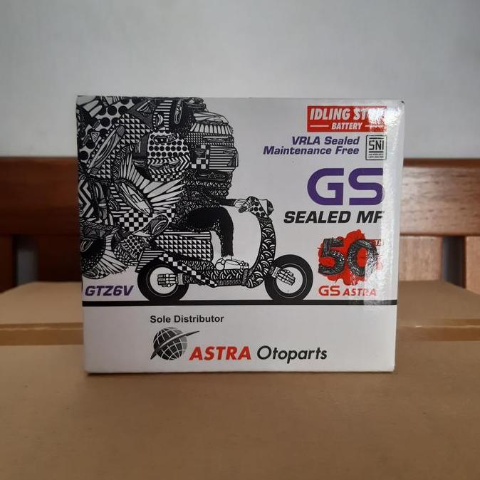 AKI MOTOR HONDA SCOOPY, SCOOPY DONAT GTZ6V GS ASTRA ORIGINAL AKI KERING ASLI