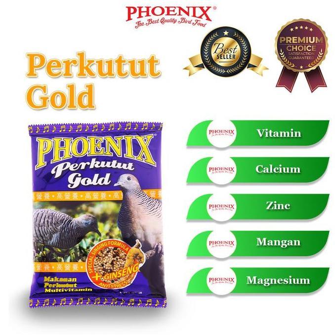 Pakan Perkutut Gold Phoenix Gingseng Millet Ketan Hitam Jewawut