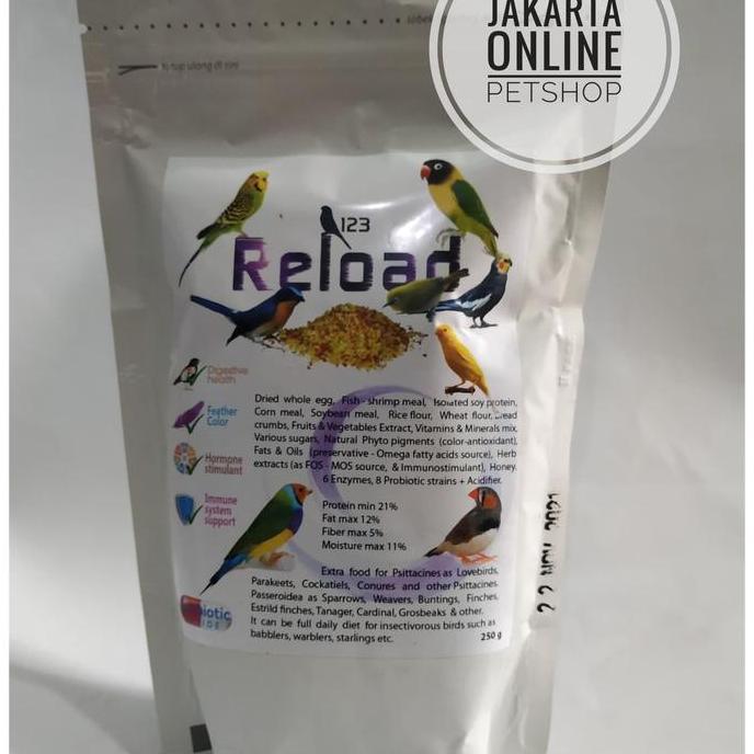123 Reload Makanan Burung Ekstra 250Gr