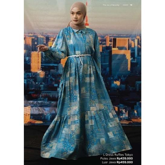 Original L Dress Ruffles Tokyo Dauky Gamis Dauky