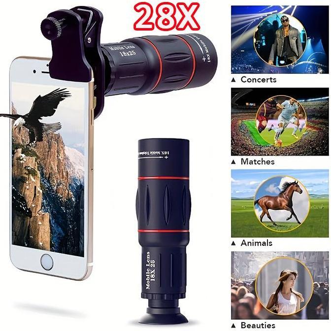 Lensa Telephoto Apexel 18x25 Lensa Apexel 18x Zoom 18X/28X HP Lensa Kamera Zoom Cam Lensa Tele Telez