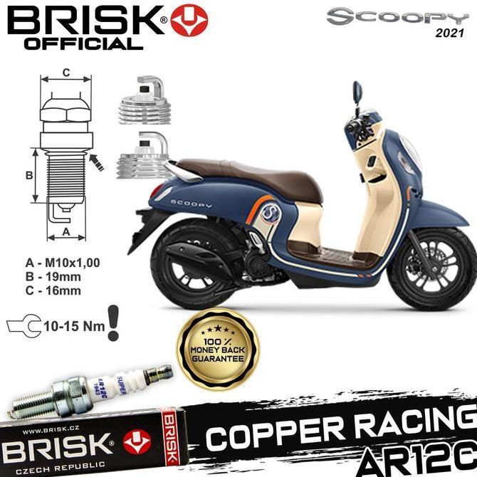 Busi Motor Brisk Copper Tipe - Ar12C Honda Scoopy 2021
