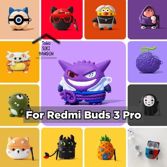 Case untuk Redmi Buds 3 Pro & Airdots 3 Pro TWS Rubber CUTE CARTOON Cover
