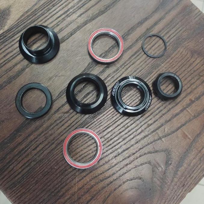 Headset KomFork Standard NECO H-671 Bearing 671 22.2 Drat Ulir 25.4 Hitam Taiwan Sepeda Federal Fold