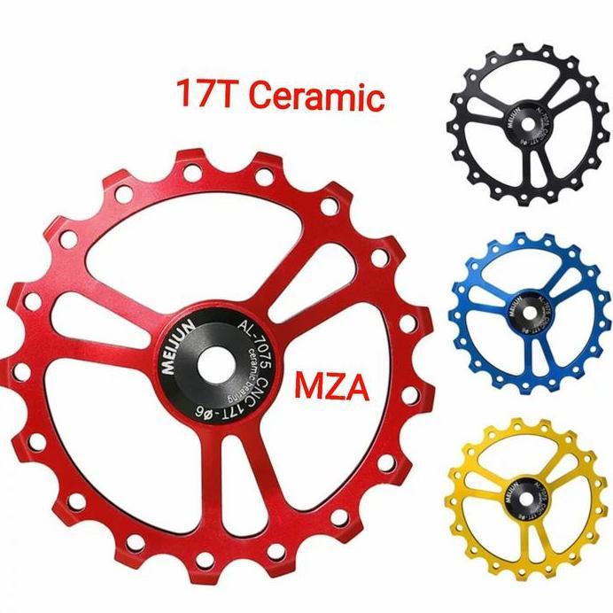 Meijun Pulley 17T Ceramic Bearing Pulley RD Sepeda Ceramic Oversize