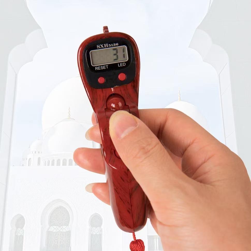 Kualitas Super Tasbih Sxh Digital Kayu Led / Tasbih Zikir Kayu Led Modul- 2058 S