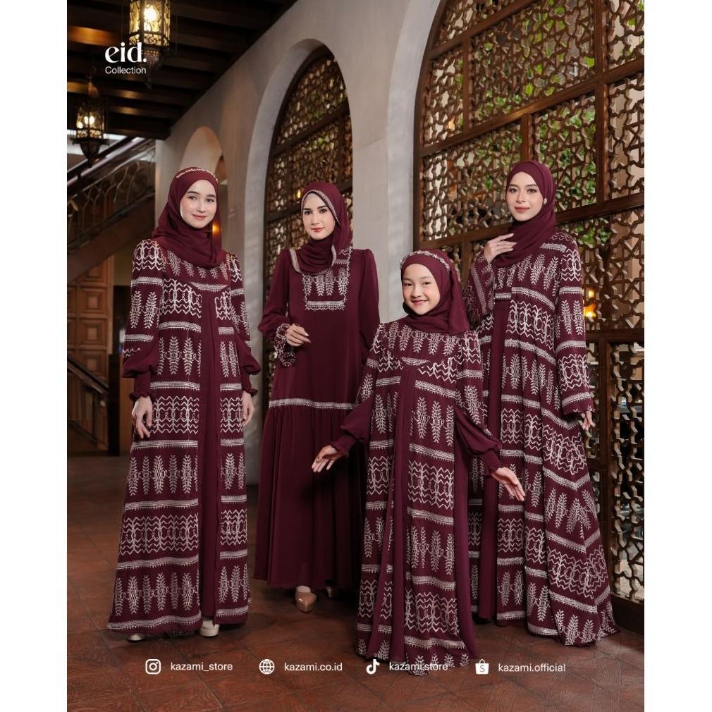 Exclusive Ready- Dress Rona Timur Premium Kazami Store - Series Baju Lebaran Sarimbit 2026 Kazami Of