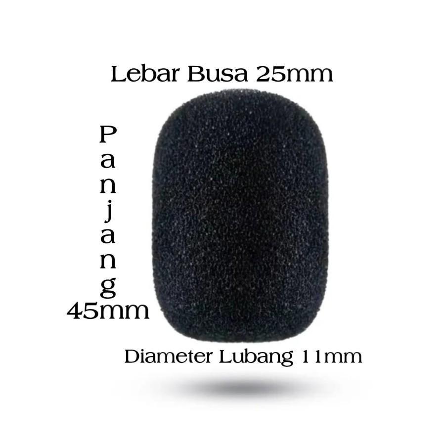 Busa Mic Headset - Busa Microphone Headphone - Busa Mic Kecil / Foam Microphone Headset Headphone / 