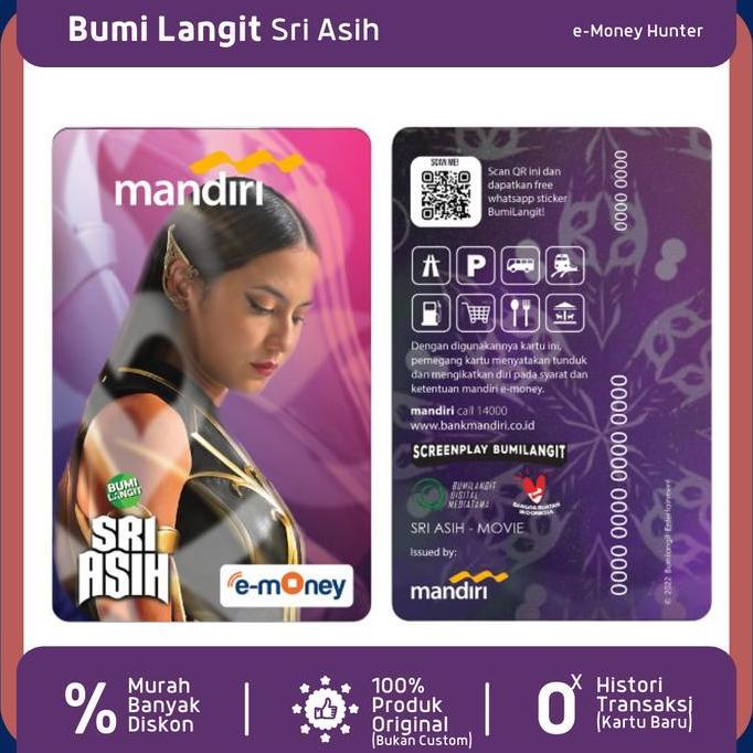 e-Money SRI ASIH Limited Edition eToll eMoney Mandiri NFC Kartu Elektronik Poster Bumilangit Bumi La
