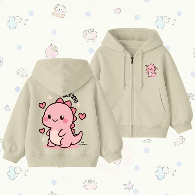 YUDAZ Jacket Hoodie Zipper Anak B.C.D Umur 4-15 Tahun Unisex Laki-Laki & Perempuan