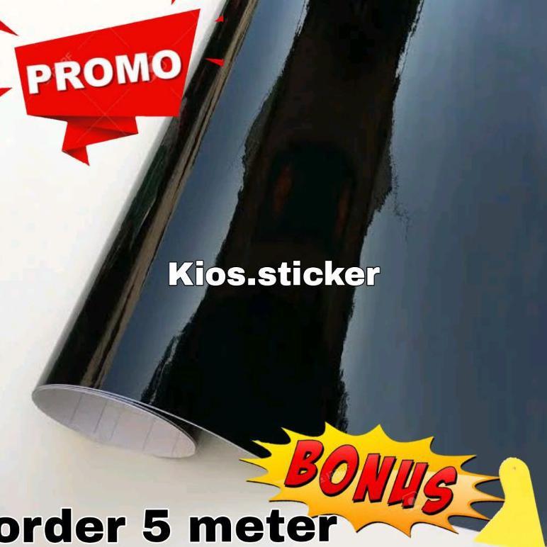 Skotlet Hitam Glossy stiker hitam polos stiker motor hitam