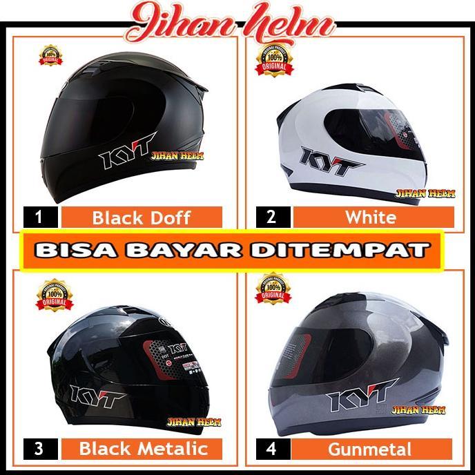 HELM / KYT / HELM KYT / HELM FULL FACE KYT R10 BLACK DOFT TERMURAH
