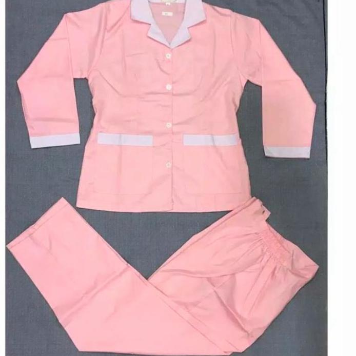 Baju Seragam Suster Hijab Panjang Warna Katun Jepang