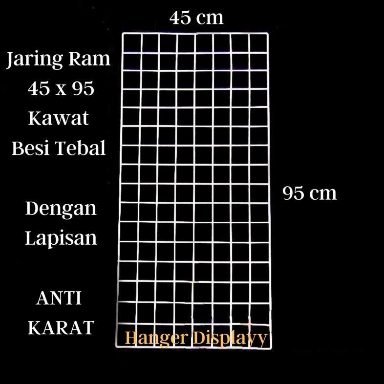 NEW GRID WALL JARING RAM KAWAT BESI DINDING 95x45 CM / GANTUNGAN ACCESORIES DAN MASKER | Kawat Ram 9