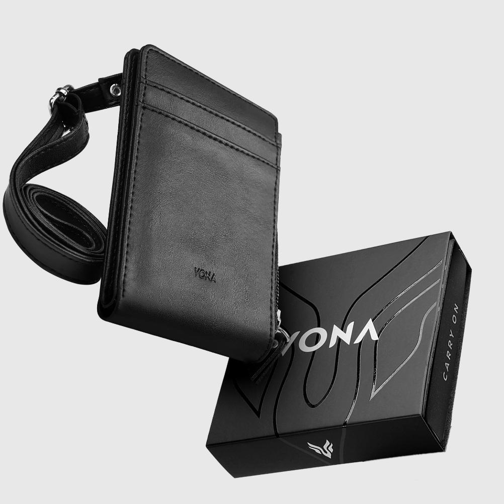 VONA Dominic Card Holder - Hanging Lanyard Wallet Dompet Gantung Dompet Kartu ID Pria Wanita Unisex