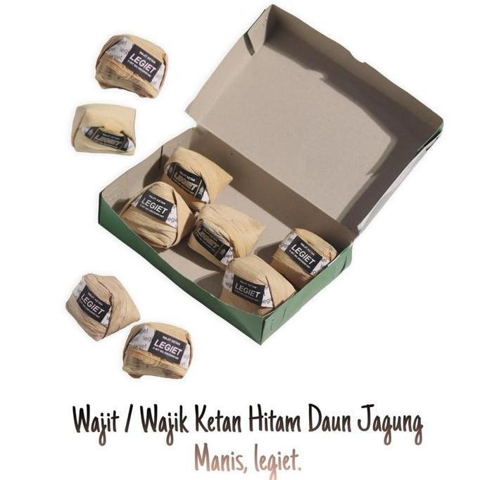 Pilihan- Wajit / Wajik Daun Jagung [Rasa Ketan Hitam] 100% Asli Legiet-Camilan Snack Manis