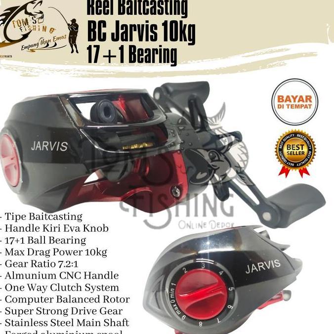 Veii- New- Reel Pancing Bc Baitcasting Jarvis 7.2:1 Handle Kiri (17+1 Bearing) 10Kg Power - Toms Fis
