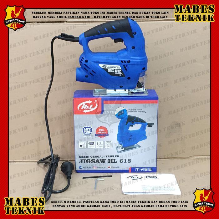 MESIN PEMOTONG TRIPLEK PVC AKRILIK / GERGAJI LISTRIK HL JIGSAW PRO 618
