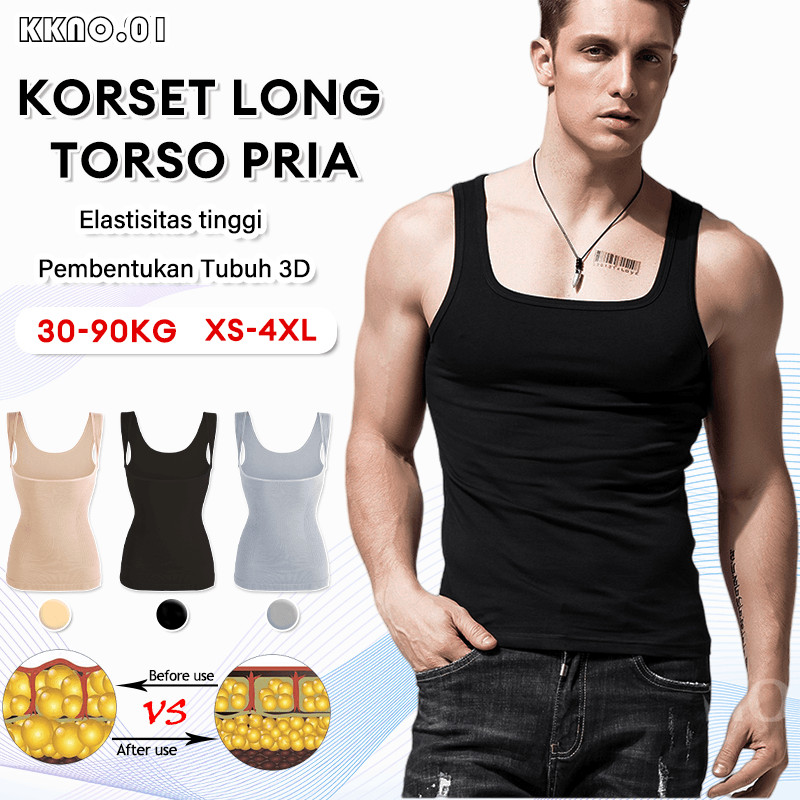 KORSET PRIA Longtorso Seamless Tanktop Bra Dalaman Kebaya Korset Pelangsing Perut Korset Breast Lift