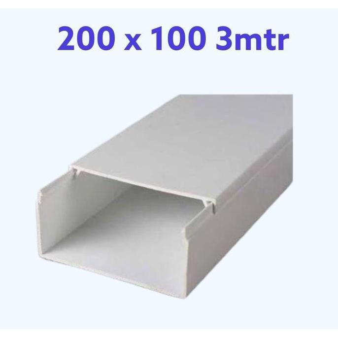 nielmarts- Kabel Duct PVC 200 x 100mm 3meter / Cable Duct PVC 200 x 100 3meter Diskon