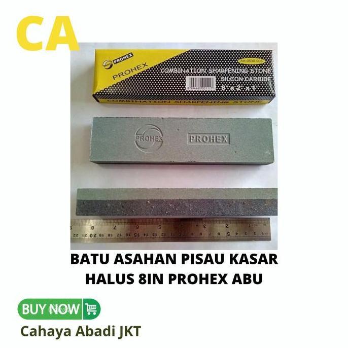 Terbaikproduk- Batu Asahan Pisau Kasar Halus 8In Prohex Abu 0530 015 Kotak Hitam