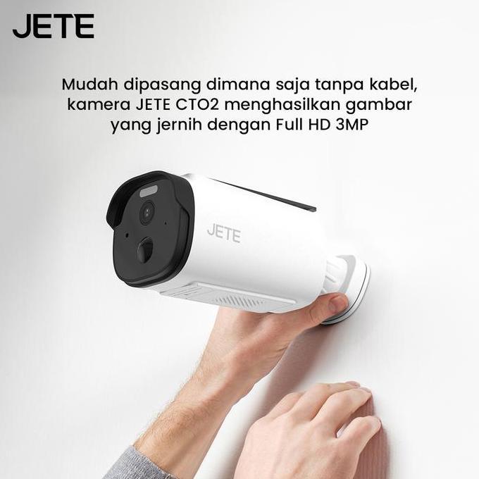 CCTV JETE CTO2 Kamera CCTV Solar Panel Outdoor Full HD 3MP Smart Camera Lensa Night Vision Deteksi G