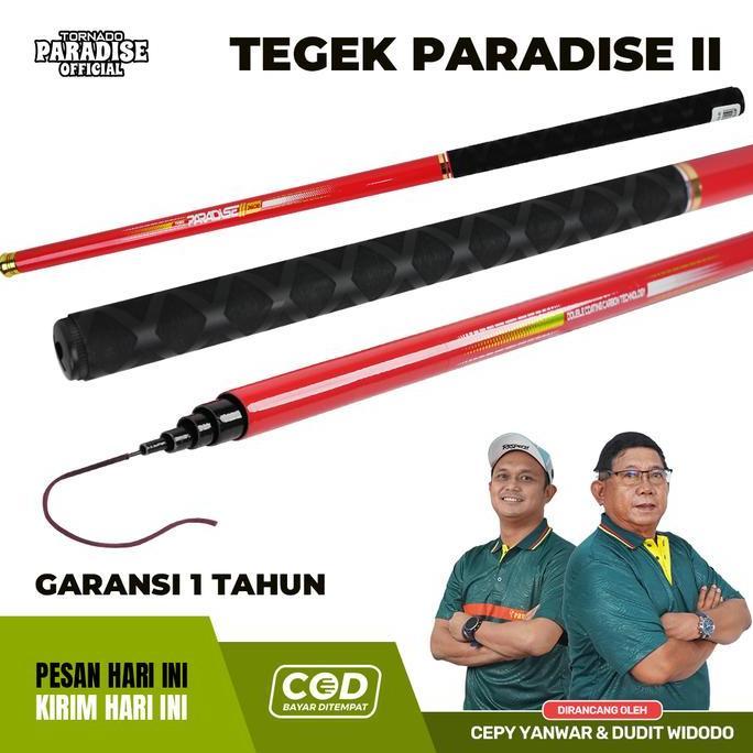 Veii- New- New Tegek Pancing Joran Paradise Ii 2 Fiber Coating Carbon Ukuran 240 270 300 360 450 540
