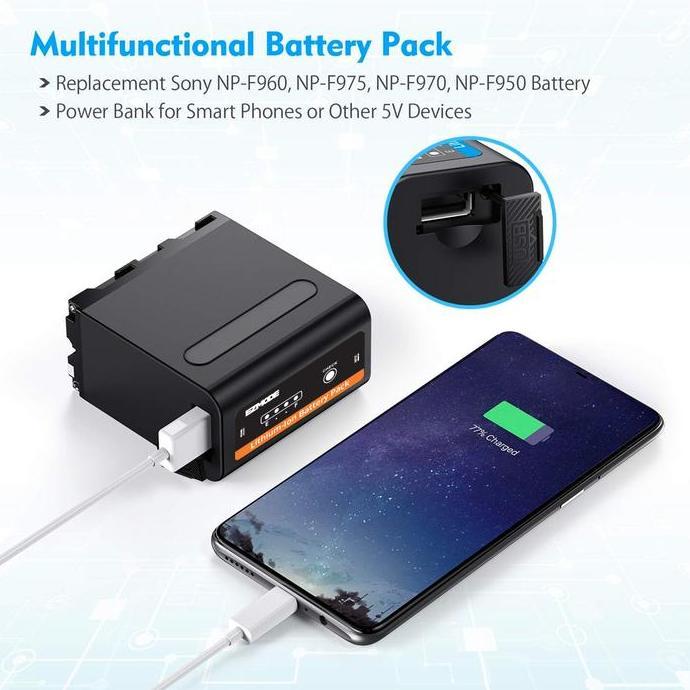 Bisainstan- Ezmode Smart Battery Np-F970 Support Powerbank - 7800Mah